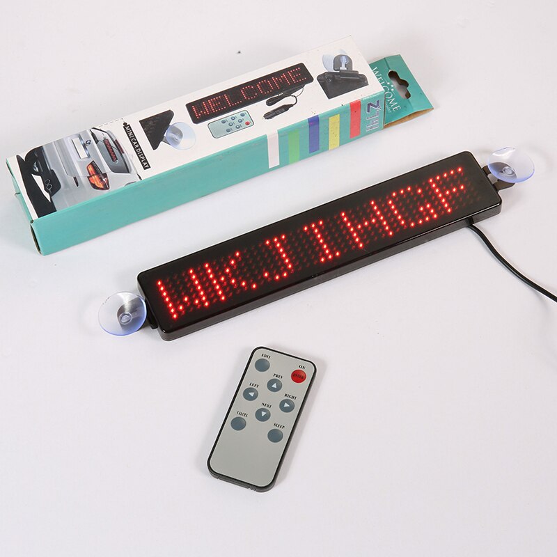 23CM 12V 7X41 pixels LED Taxi Sign Remote Control Programmable Scrolling Programmable Message LED Screen Diy kit: Red