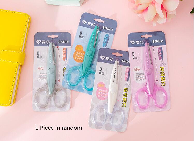 Sharkbang 1PC Kawaii Handmade Lace Art Scissors Students DIY Paper Cutting Tools School Children Stationery: Default Title
