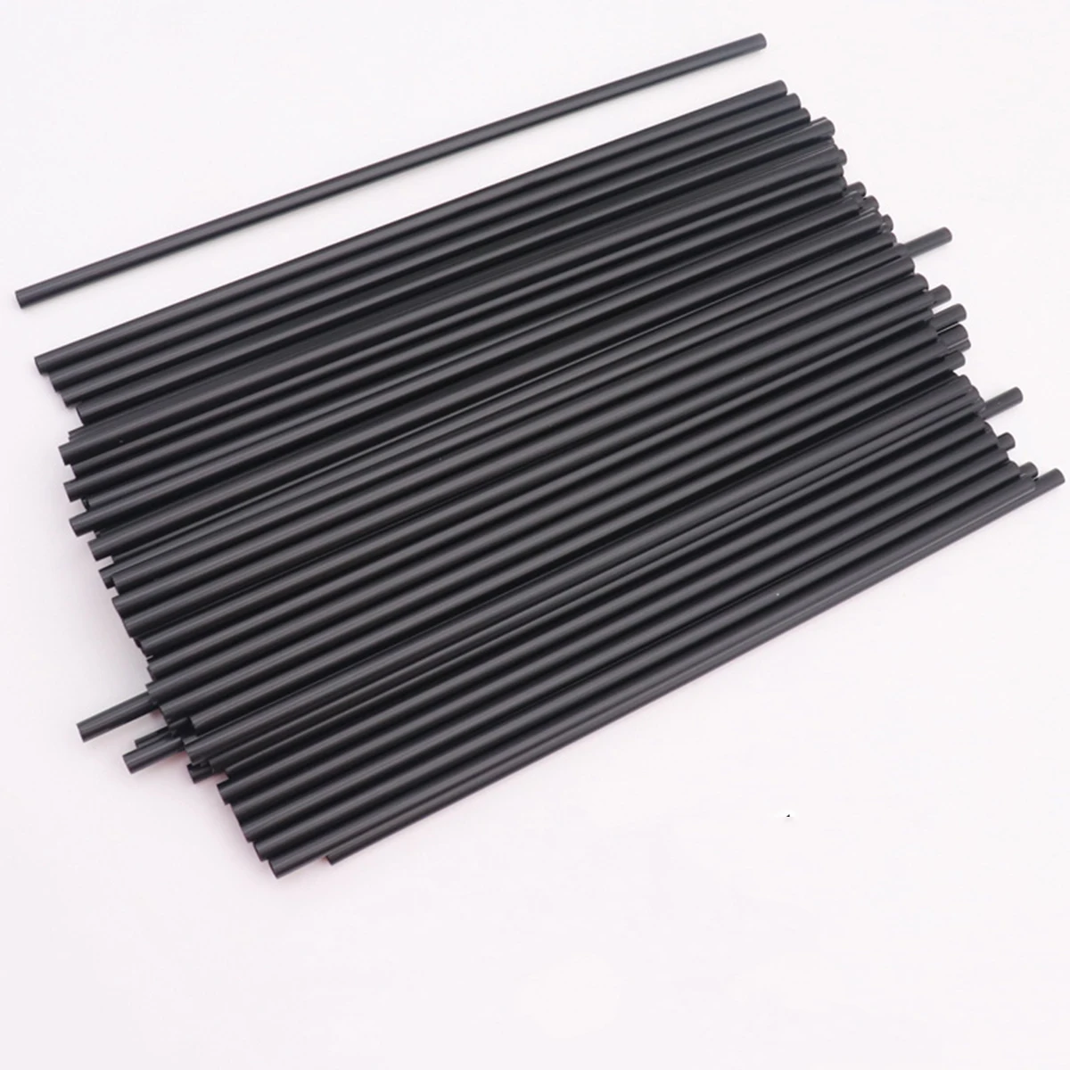 100pcs-26cm Straws Milkshake Straws Smoothie Straws Beverage Thick Straw For Boba Tea Milkshake Bar Accessories: black