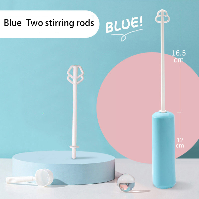 Mélangeur à lait et batteur d'œufs Portable, Mini boissons électriques à main, mousseur à lait, fouet mélangeur, agitateur, alimentation domestique pour bébé: Blue A