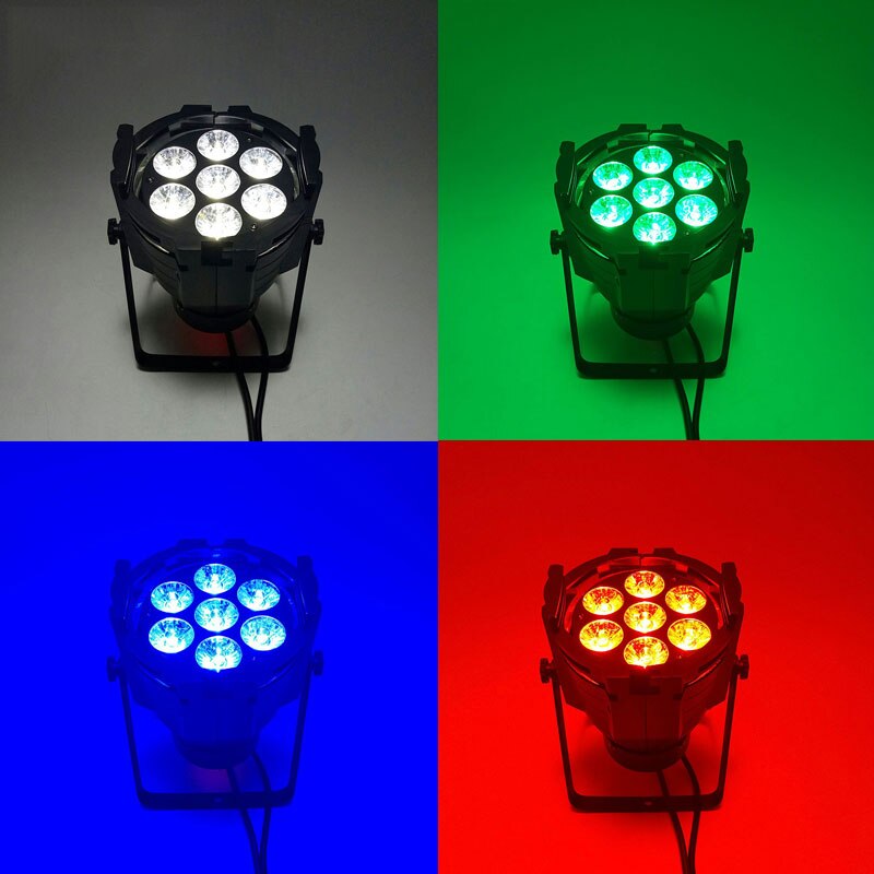LED Kann Par 7x18W Licht Aluminium Hülse RGBWA + UV Dmx512 Bühne Lampe Beruf Für Party Hochzeit dmx Bühne Licht Gute Party