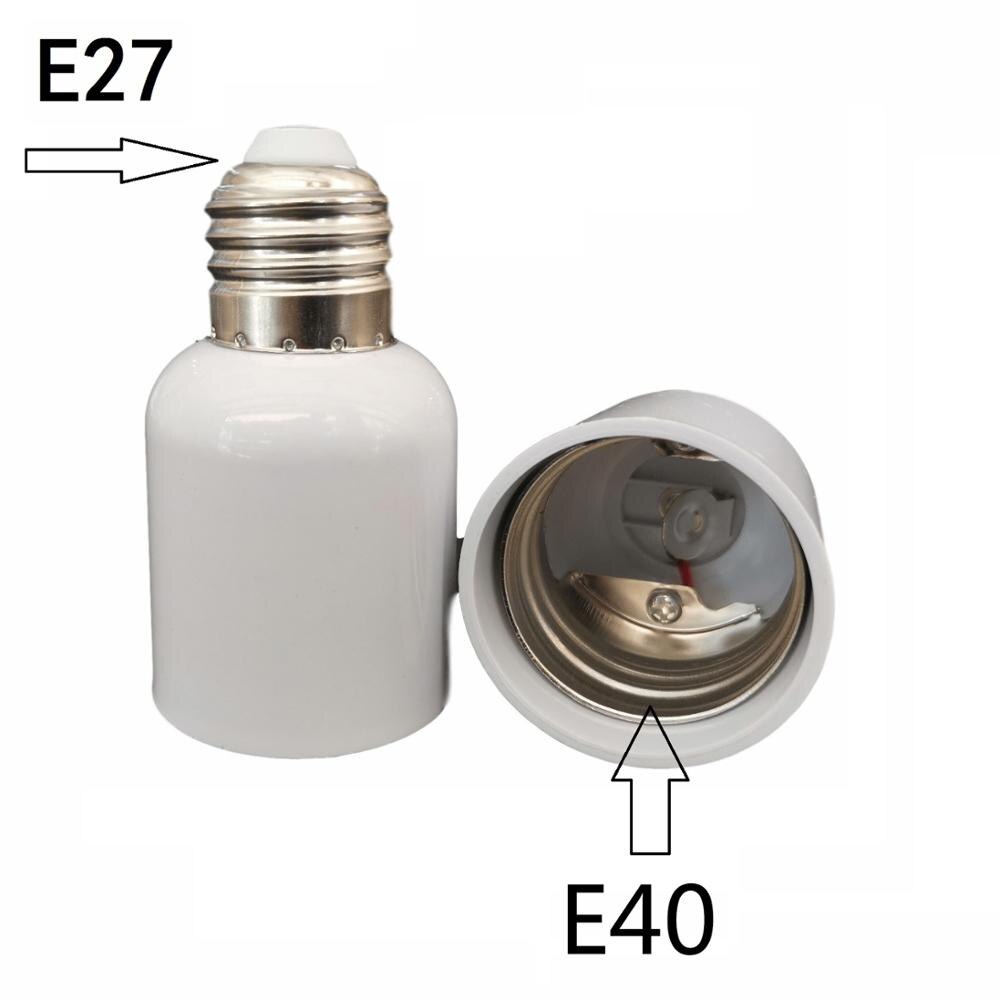 E27 Om G9 MR16 E27 B22 E17 E14 Lamphouder Converter 110V 220V Base Socket Adapter Voor led Lamp Maïs Gloeilamp: E27 TO E40