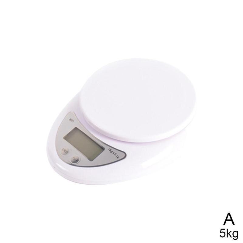 1pc multifunktionel køkkenbagevægt elektronisk mini digital madvægt køkken mad diæt postvægt vægtvægt balance: Hvid a