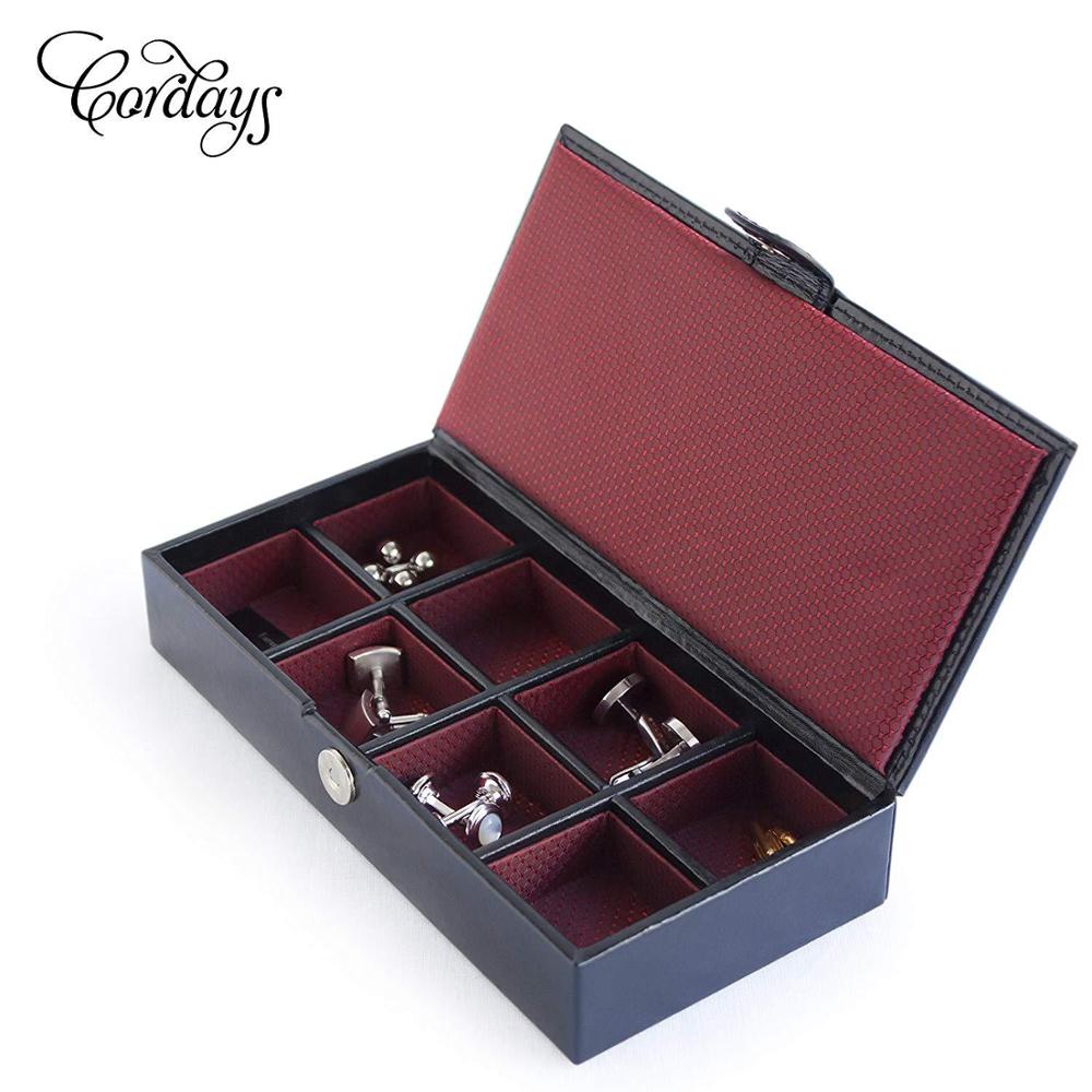 Cordays - Estuche Deluxe en Piel para Gemelos y Anillos Premium-