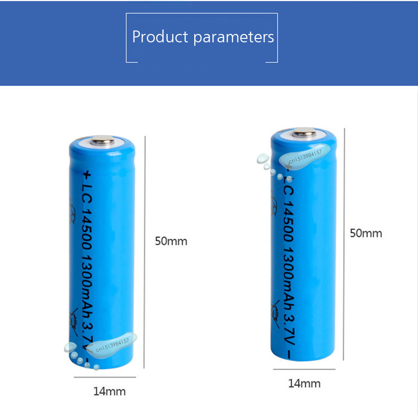 Kpay 1 pz/set Ad Alta Capacità 14500 Batteria 3.7V 1300mAh Batteria Ricaricabile per Torcia Elettrica del Led Batteria Più Nuovo