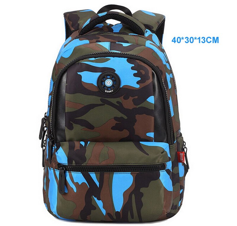 Top Brand Orthopedische Camouflage Kinderen Schooltassen Rugzak Mochila Voor Tieners Kids Jongens Meisjes Laptoptas Knapzak Satchel: Small Blue