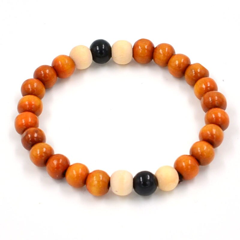 Pulsera de cuentas budistas de sándalo, 8mm, Buda para meditar y rezar, brazalete con cuentas artesanal, joyería de madera: Type 3