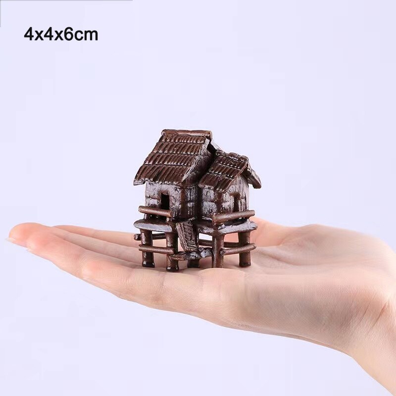Aquarium Mini Keramik Panzer Haus Bungalow Ornamente Aquarium Fisch Panzer Decoornations Bonsai Landschaftsbau Dekor: E