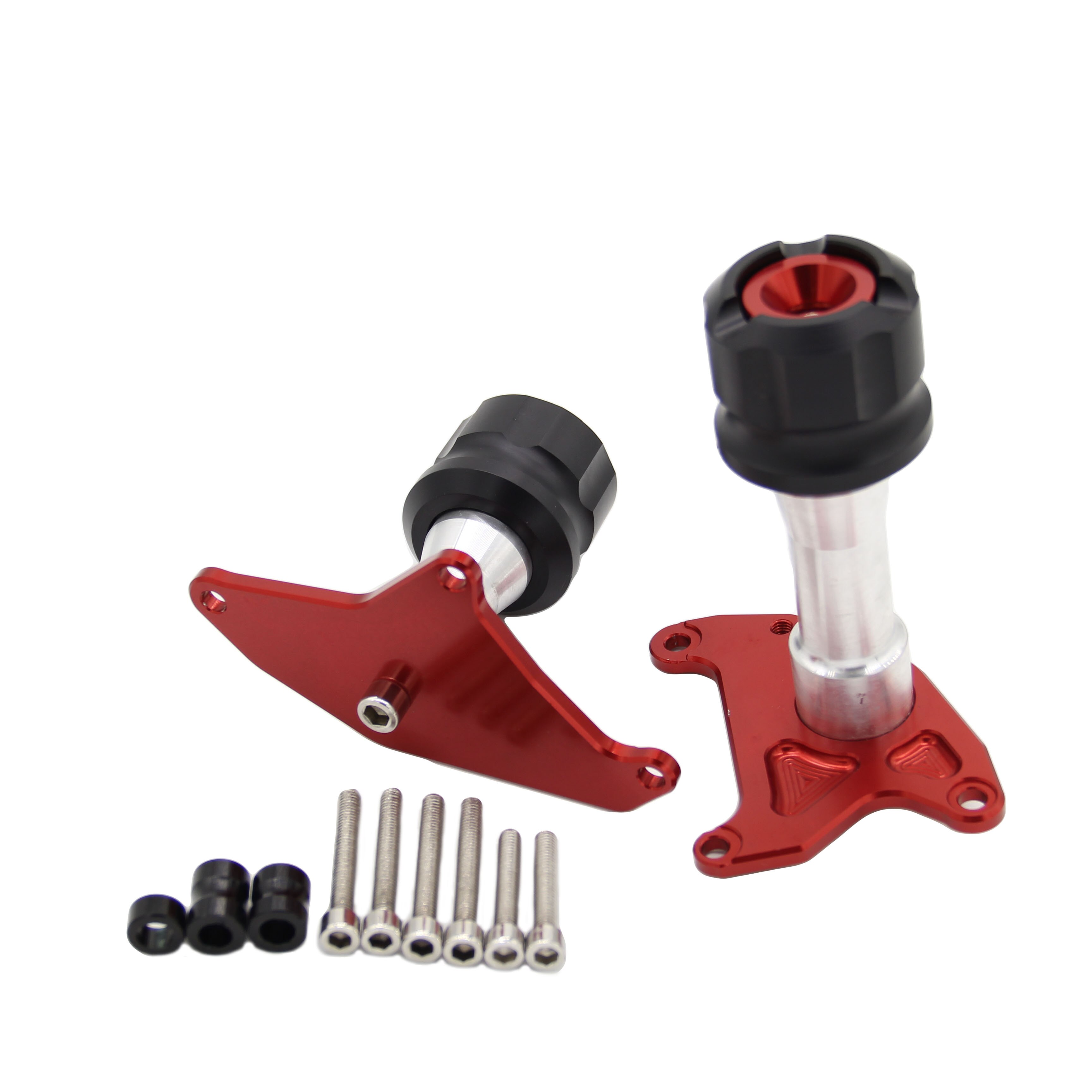 Deslizadores de escape para motocicleta, Protector de choque para Honda Grom MSX125 MSX 125, almohadillas de tope de motor, Protector de Marco deslizante: Rojo