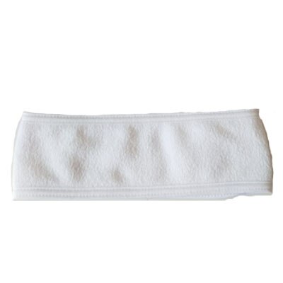5 stk spa ansigtshovedbøjle make up wrap hoved frotté klud hovedbånd stretch håndklæde med magisk tape: Hvid
