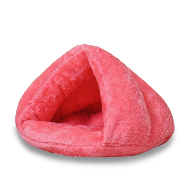 Dôme pour chat, nid douillet en forme de grotte, tapis molletonné confortable, , idéal en hiver, tente 2 tailles S/L, 3 coloris, lit d'animaux de compagnie: Pink / 45x45x33cm