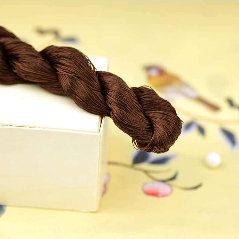 1pcs 100% silk thread hand embroidery embroider cross stitch 400m silk embroidery thread brown series 10 gradient colors: 5