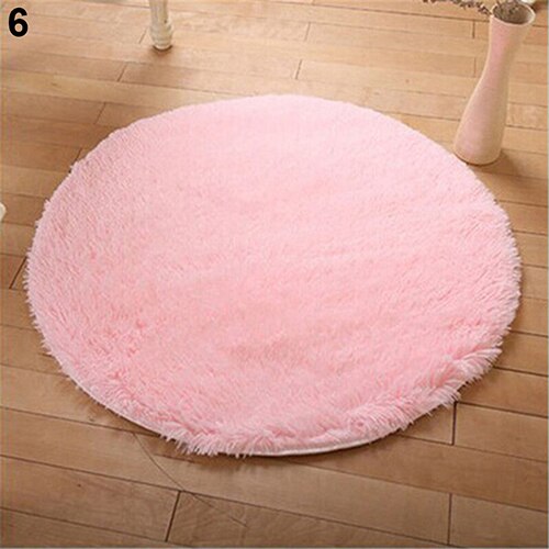 Tapis de Yoga rond en peluche solide et antidérapant, 40x40cm, pour la salle de bain et la chambre à coucher, décor de maison: 6