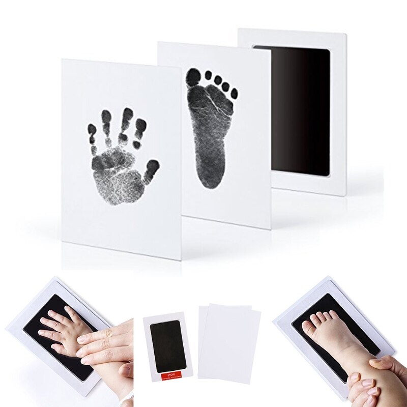 Pasgeboren Baby Handafdruk Voetafdruk Fotolijst Kit Niet Giftig Schoon Touch Inkt Pad