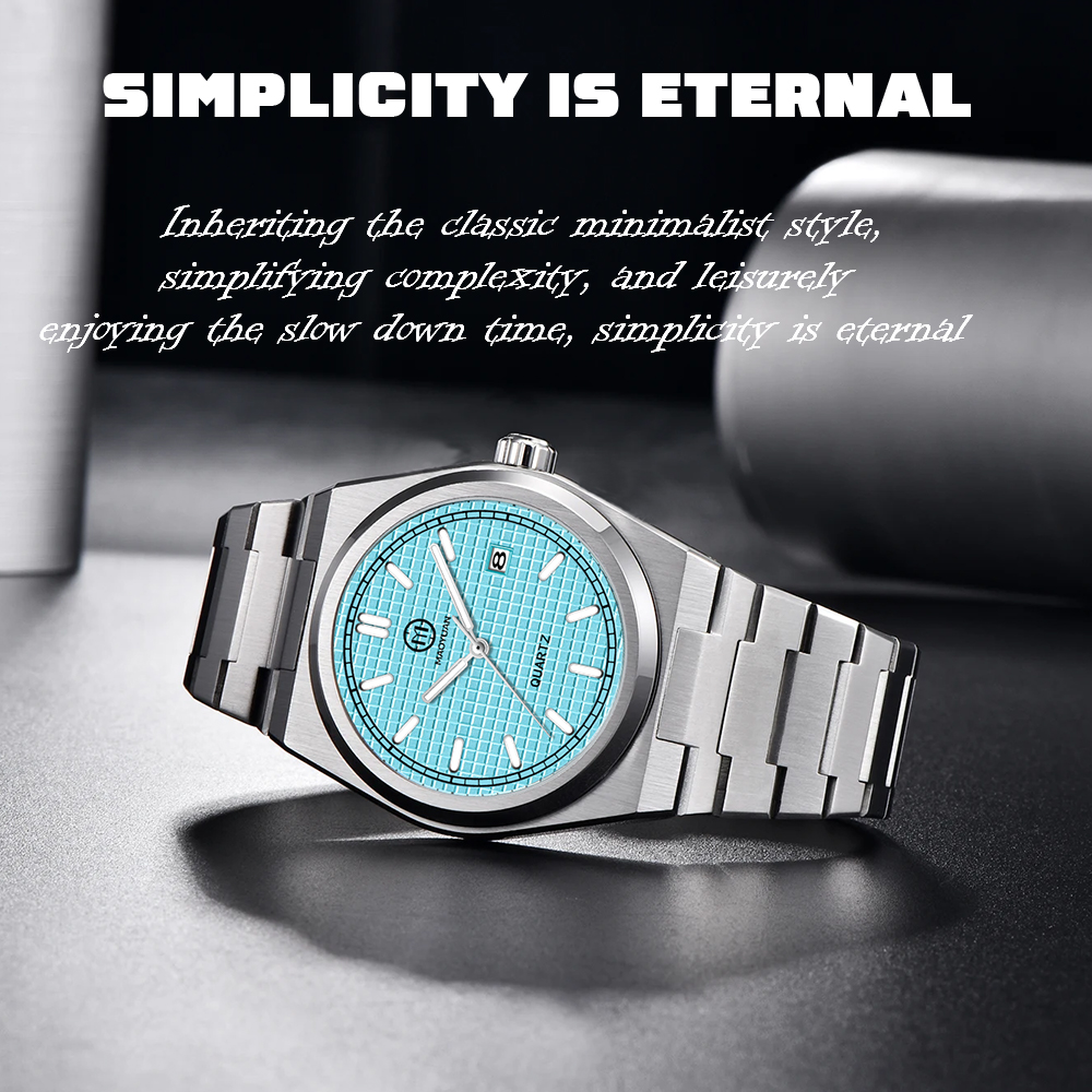 Reloj MAOYUAN para hombre, reloj de cuarzo azul de lujo ligero de alta gama a la , reloj resistente al agua para hombre