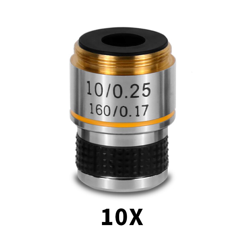 185 Achromatic Biological Microscope Objective Lens 4X 10X 20X 40X 60X 100X 1PC: 10X