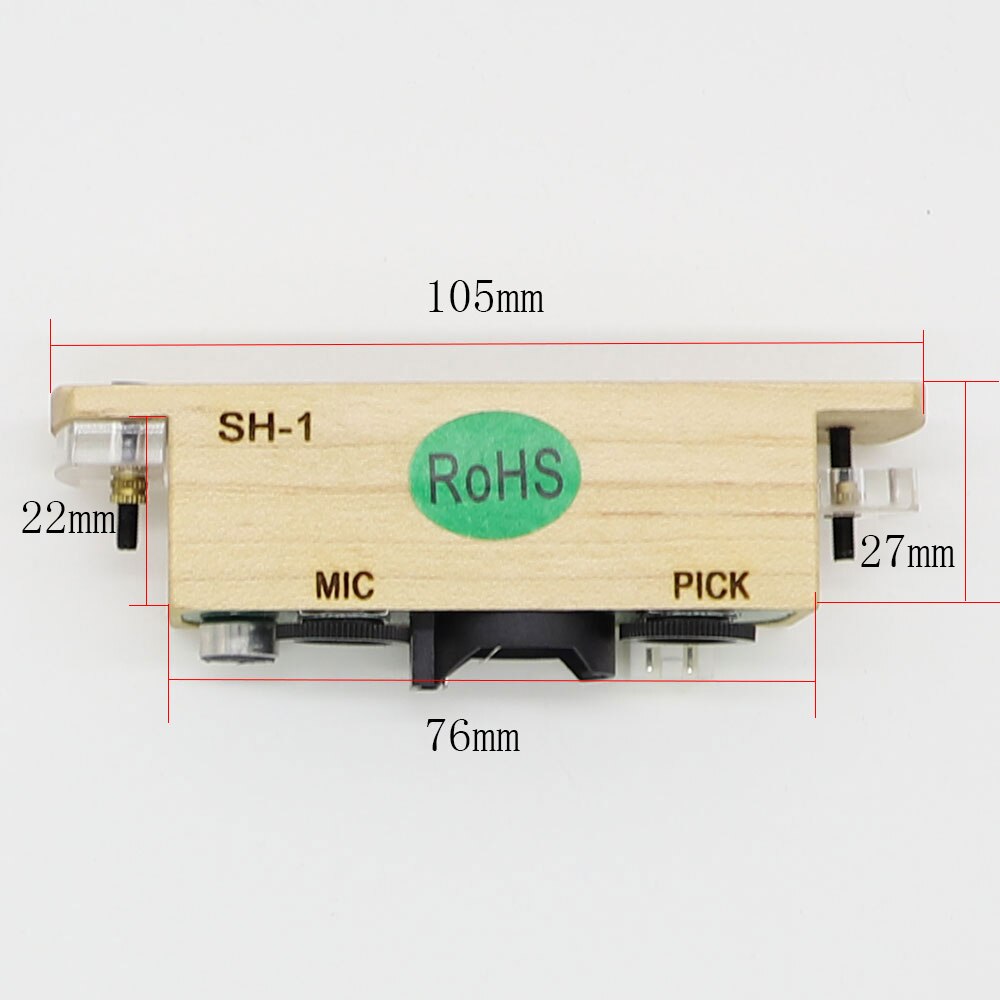 Pickup Akoestische Gitaar Pickup Transducer Houten Magnetische Sound Hole Magnetic Voorversterker Eq Equalizer Tuner