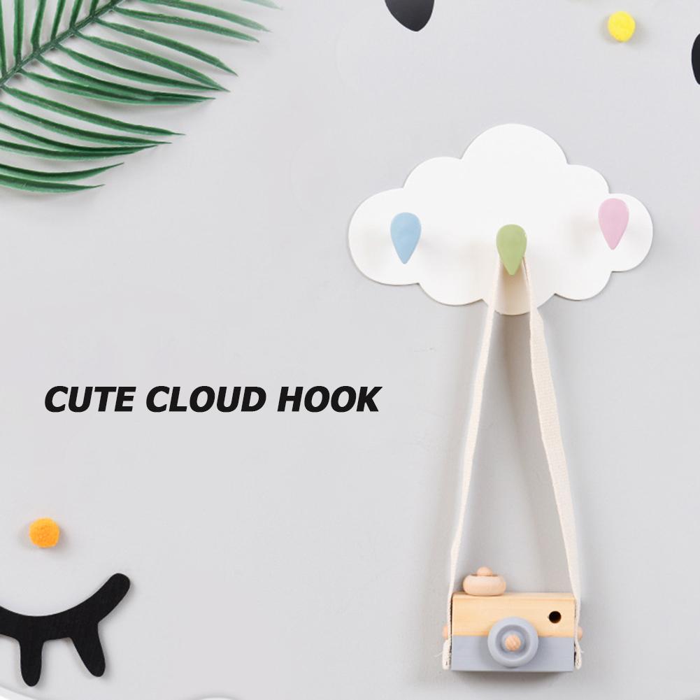 Ganchos autoadhesivos de plástico para colgar ropa, gancho de abrigo montado en la pared, accesorios decorativos de pared de habitación para niños