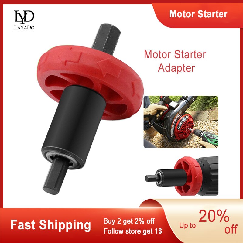 Gräsklippare starthjälp startmotor lättstartare borrbit motoradapter för trädgårdsredskap strängtrimmer adapterverktyg
