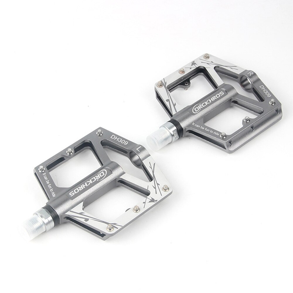 Pedal plano de liberación rápida para bicicleta de montaña, pedales de bicicleta de carretera, Material de aleación de aluminio, pieza de ciclismo BMX, abrazadera antideslizante: grey