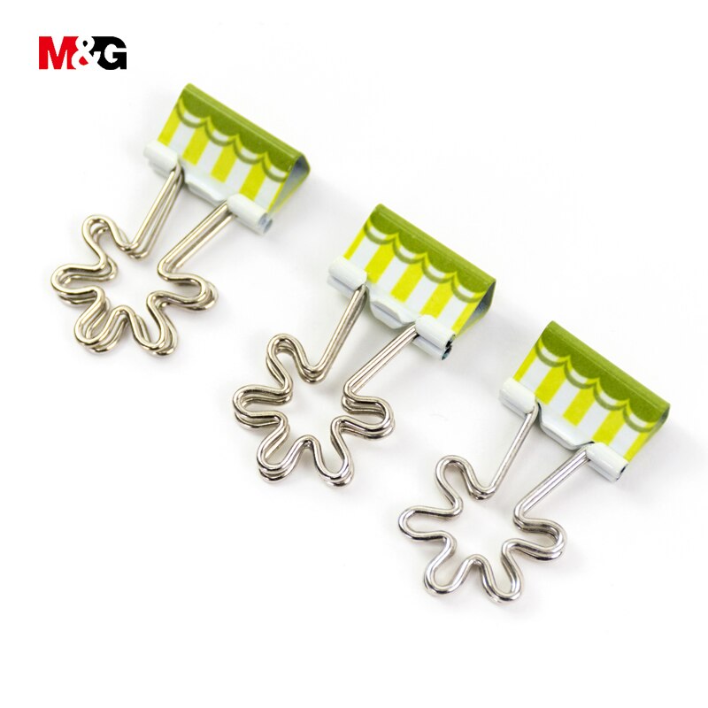 M&G miffy 19/25mm metal binder clips cartoon paper clips supply office clerical clamps Chancellory pinzas