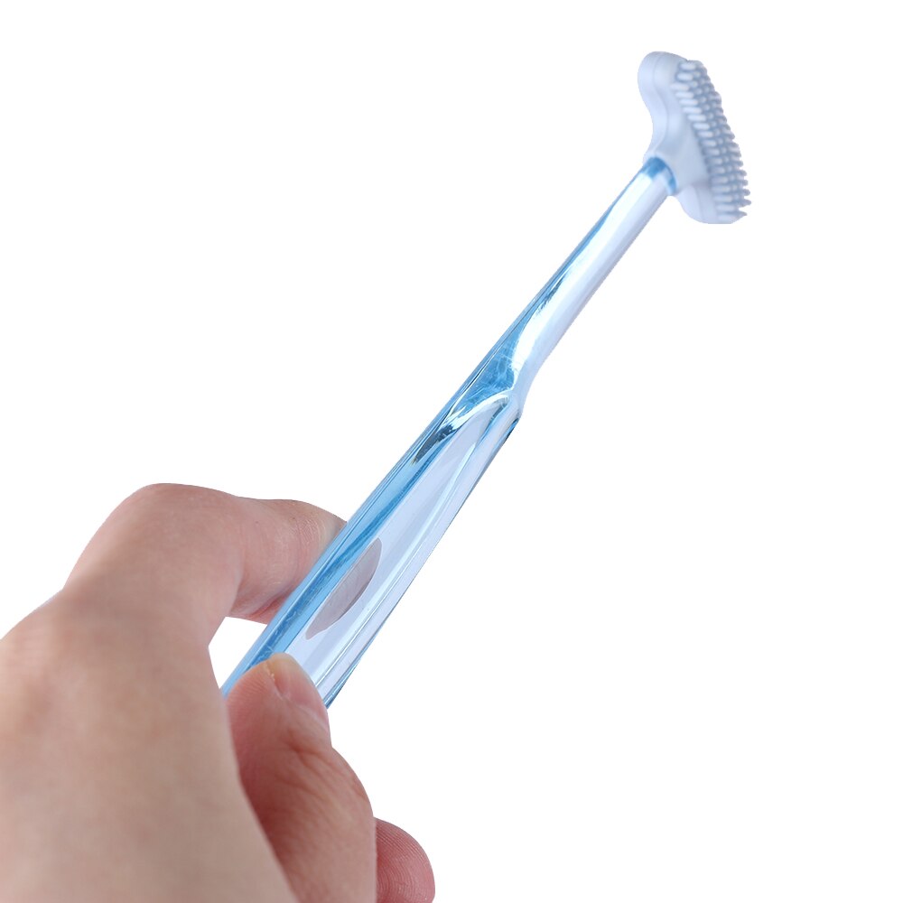 Raspador de lengua de silicona suave, cepillo limpiador de lengua de doble cara, higiene bucal, mal aliento, herramientas de cuidado de la salud, 1 ud.