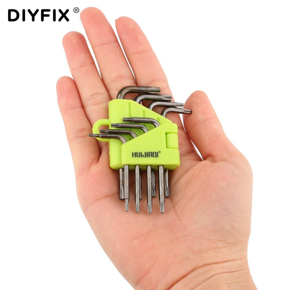 DIYFIX przenośny Torx klucz gwiazda klucz zestaw śrubokrętów T5 T6 T7 T8 T9 T10 T15 T20 dla Macbook/Xbox jeden /PS4/HDD zestaw narzędzi robić naprawy