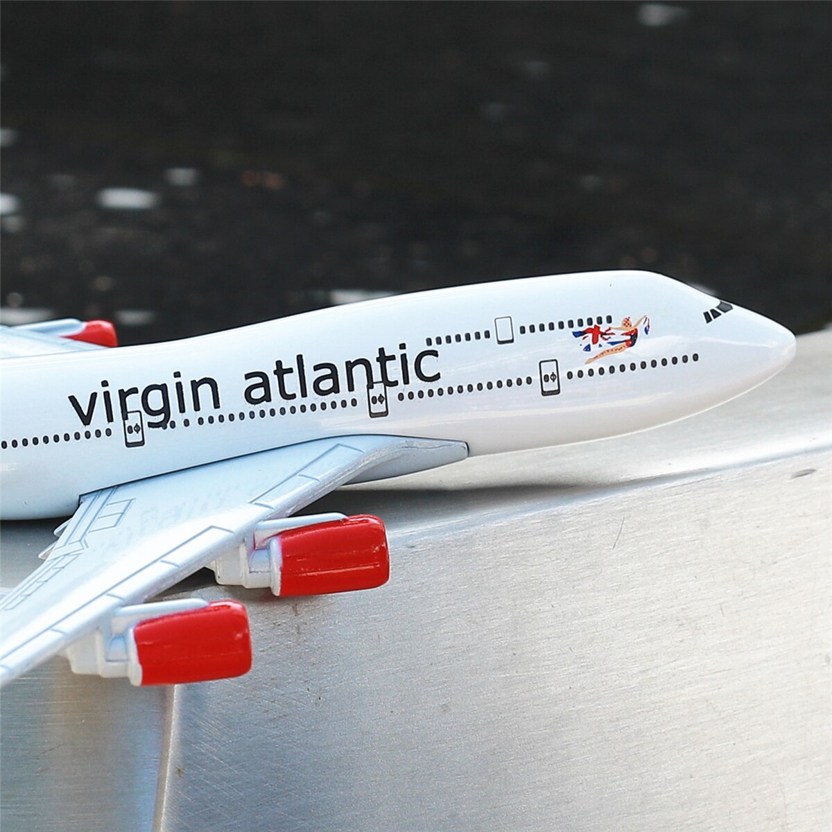 British Virgin B747 aeroplano in lega pressofuso modello 15cm World Aviation da collezione Souvenir Ornament Miniature