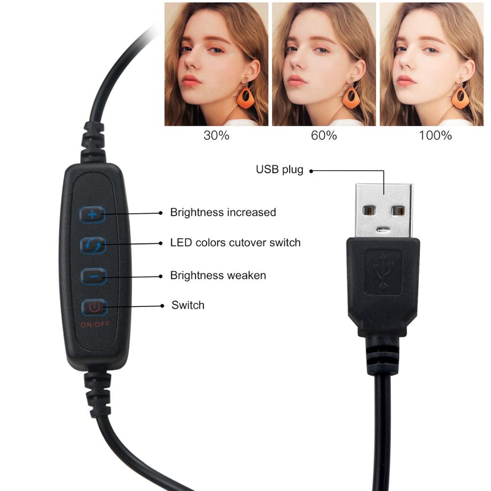 Telefon led ljusring selfie ring lampa nyhet novedades fotografi video live studio fyll ljus foto ljus för smartphone