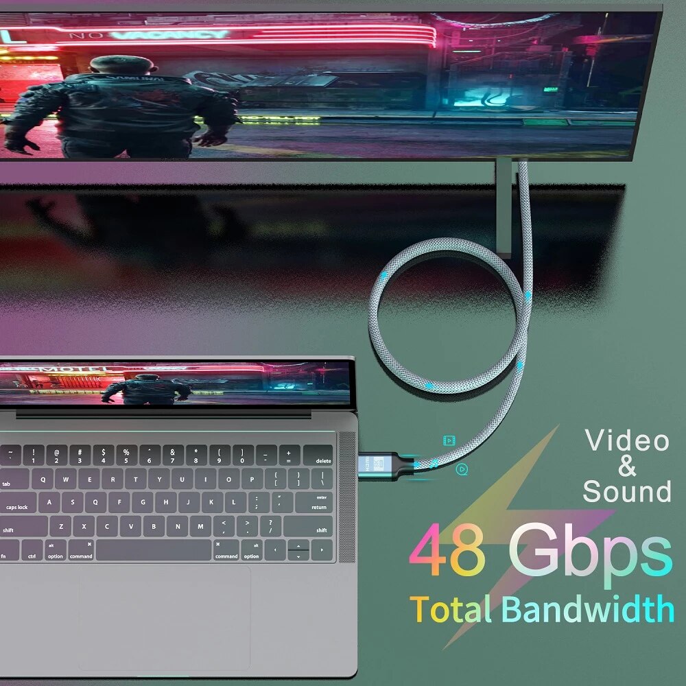 8K 60HZ Audio Video Cables High Speed Projection Gold Plated Cord 4K@120Hz HDMI-Compatible 2.1 Cable for Xbox One TV Box 1m 2m