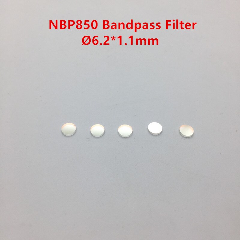 5 pièces! 850nm NBP850 6.2*1.1mm IR filtre passe-bande étroit infrarouge lumière Visible coupe bande passe verre