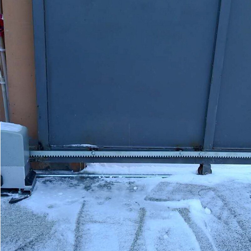 Metalic gear racks for driven sliding gate motor