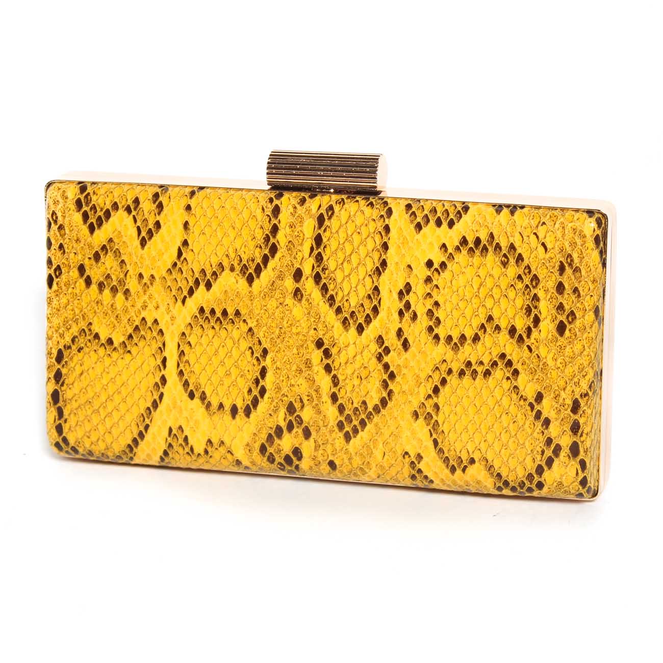 Bolso de para mujer Estampado Serpiente AnimalPrint bolsos de mujer Cadena para Llevarlo Modo Bandolera: YELLOW