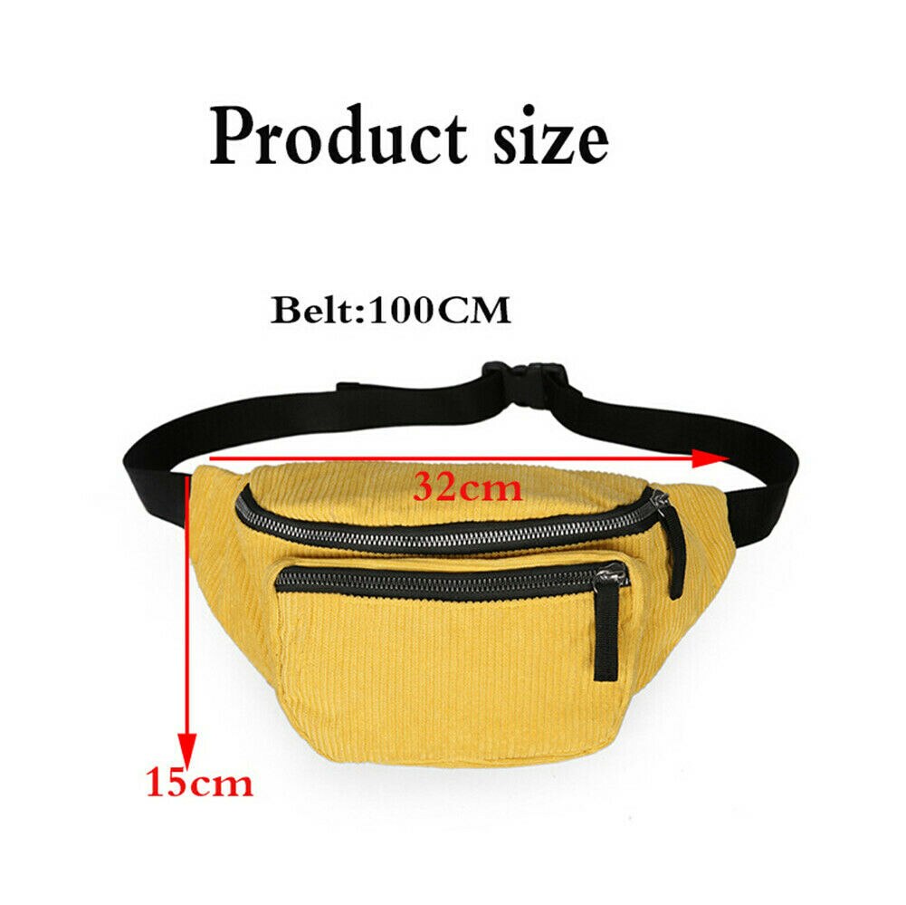 Sac banane en velours côtelé pour femmes, sacoche de poitrine, sac à épaule, nouvelle