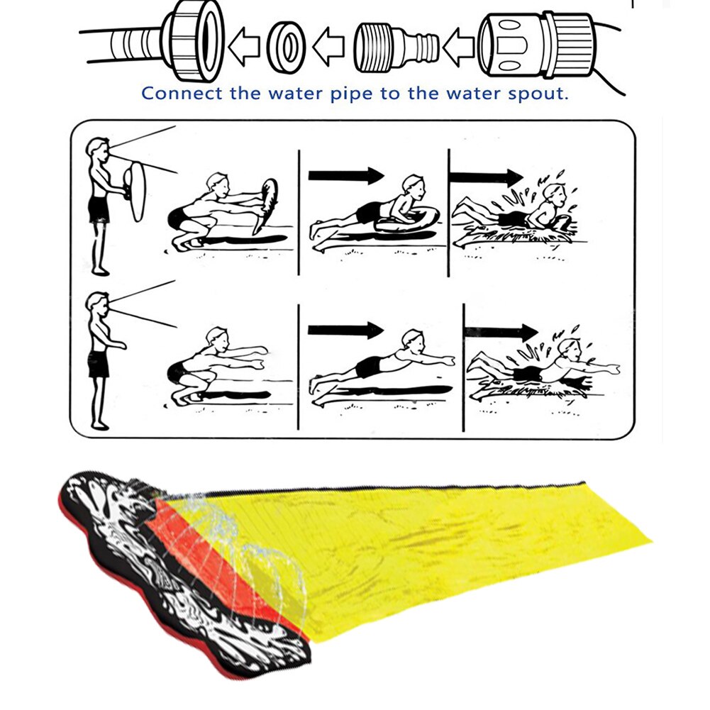 Zomer Outdoor Gazon Strand Waternevel Glijbaan Bed Kinderen Glijbaan Zwembad Water Spelen Speelgoed Surfplank Waternevel speelgoed
