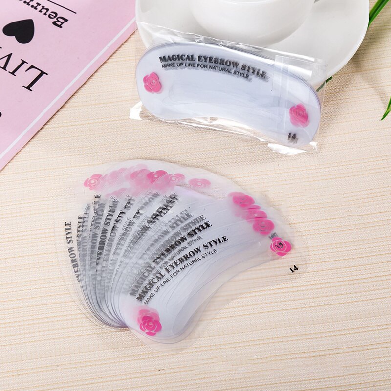 24 Stijlen Wenkbrauw Stencils Grooming Kit Make Shaper Set Template Tool L Voor Vrouwen Beauty