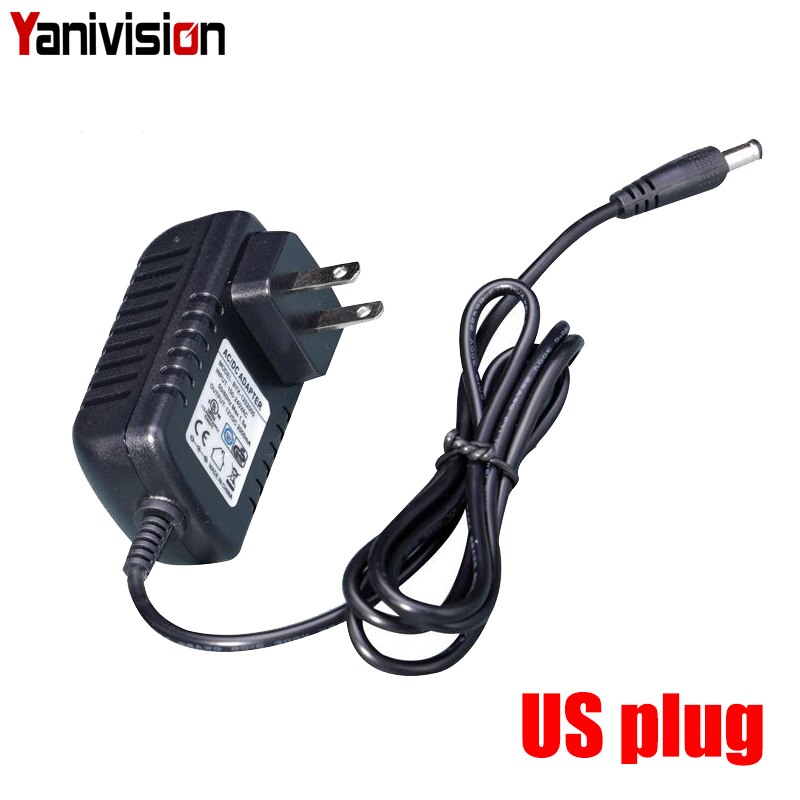 Gekwalificeerde AC 110-240 v Naar DC 12 v 2A CCTV Voeding Adapter, EU/US/UK/AU Plug