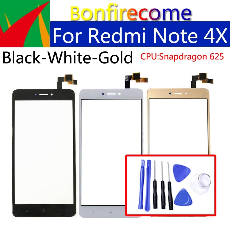 5.5 "Voor Xiaomi Redmi note 4X Touch Screen Panel Sensor Lcd-scherm Glas Lens Panel Touchscreen Digitizer Voor Redmi note4X