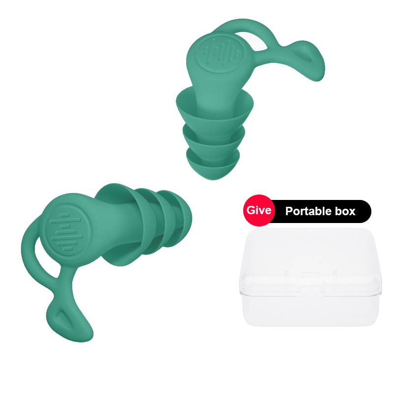 Tapones para los oídos de silicona antiruido, tapones para los oídos de natación, aislamiento de interferencias para el trabajo, dormir, Surf, Protector suave y cómodo para los oídos, 1 par: Negro