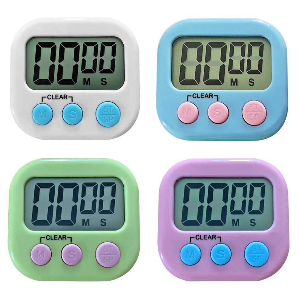 LCD Electronic Digital Display Screen Timer Magnetic Cooking Table Countdown Clock Stopwatch with Stand for Kitchen Decor