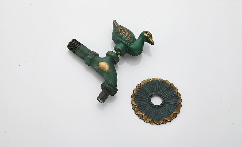 Outdoor Decorativ Garden Faucet Animal Shape Bibcock Antique Brass Duck Tap For Washing Mop/Garden Watering Animal Faucet