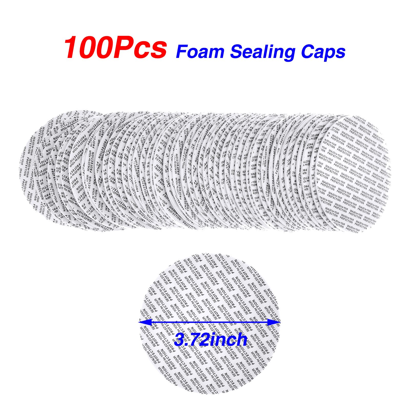 100Pcs Self Adhesive Foam Sealing Caps Pressure Sensitive Press Seal Cap Liners Glass Bottle Jars Safety Tamper Plate Gasket: Type 6