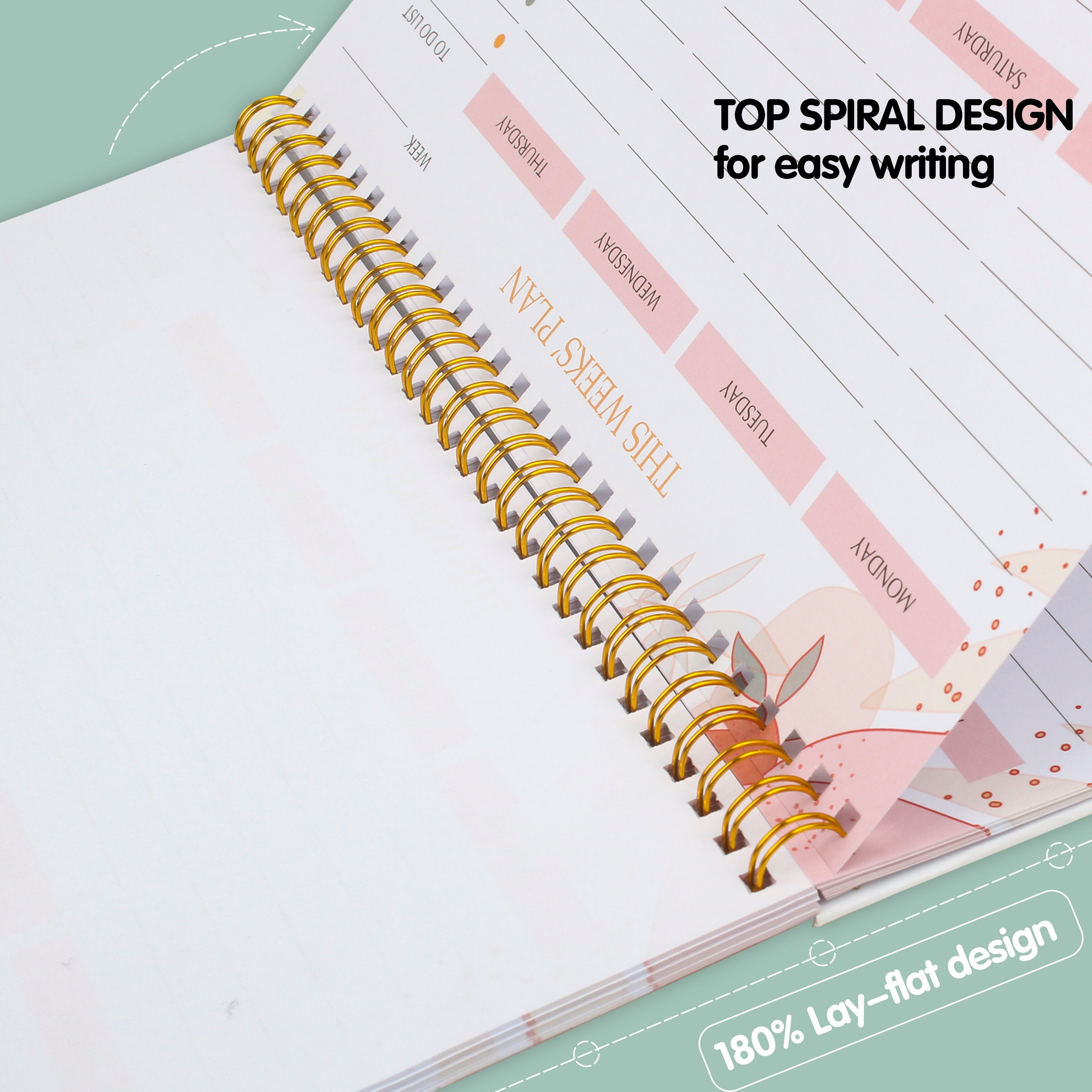 Weekly Planner Notebook Undated Daily Schedule Agenda 52 Weeks To Do list Organizer Journal with Habit Tracker Checklist Diary