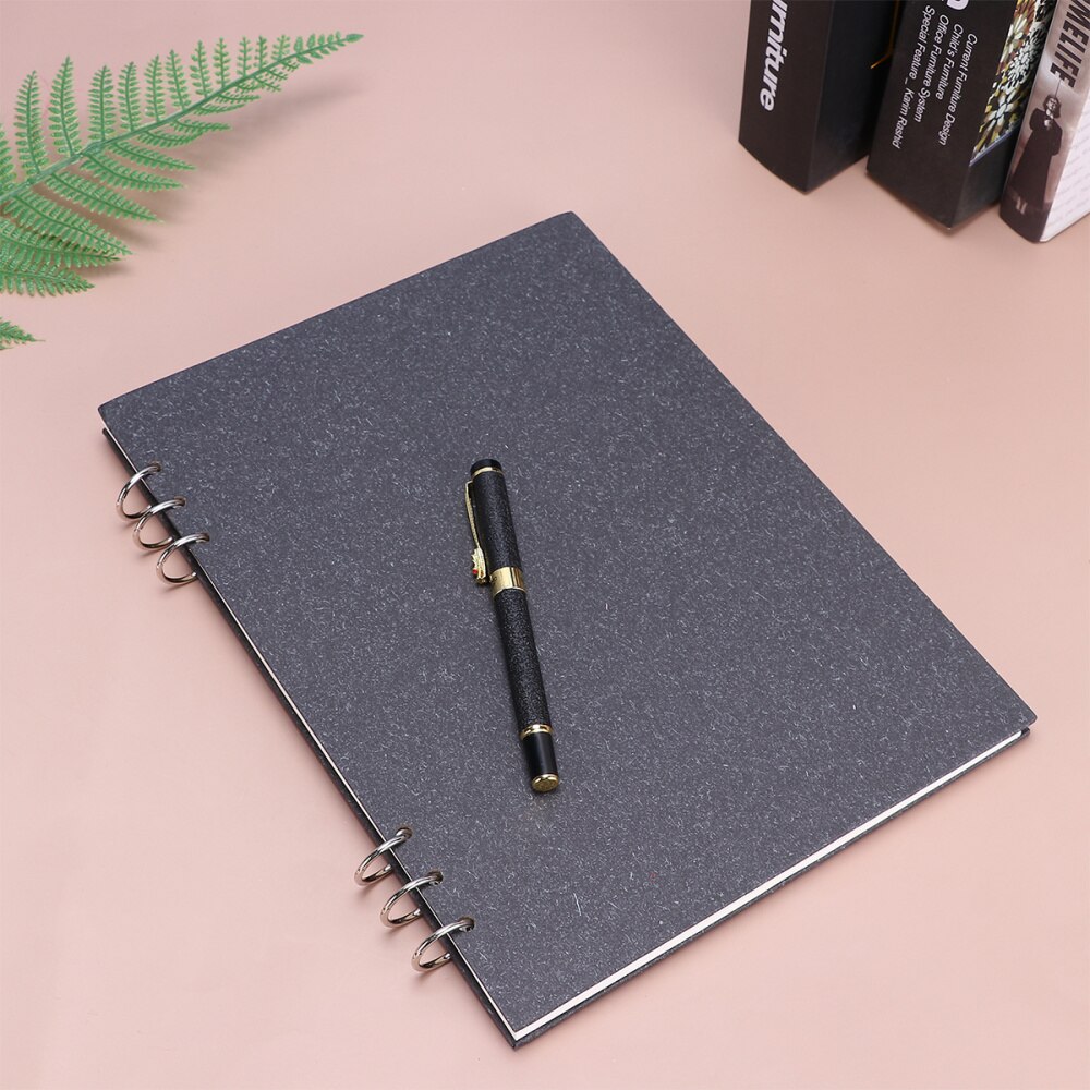 Sketch Notebook Blank Notepad Drawing Paper Painting Art Replacement Paper Supplies for Artist School (Black)