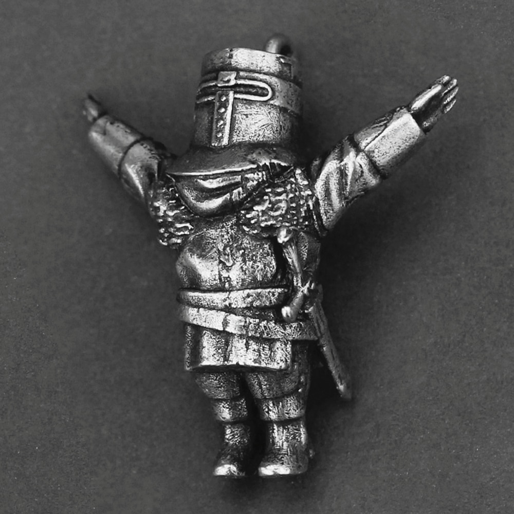 EYHIMD TDark Soulss Untote Solaire Weiß Kupfer Anhänger Einzigartige Jahrgang Amulett Männer Schmuck