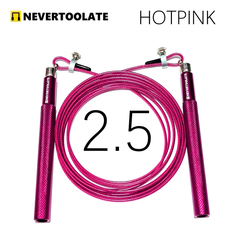 2.5mm pvc coated steel cord speed jump rope metal handle with ball bearing and 360 rotate gear skipping double under: green