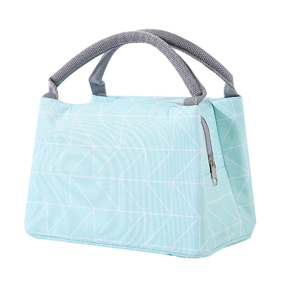 Functional Pattern Cooler Lunch Box Portable Insulated Canvas Bento Lunch Bag Thermal Food Picnic Lunch Container for Women Kids: Green