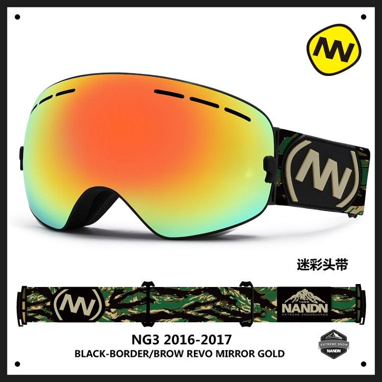 Nandn Sport Professionelle Skibrille Brillen Anti-Nebel UV400 Ski Brille Punkte Maske Skifahren Snowboard Männer Frauen Schnee Goggle: 4