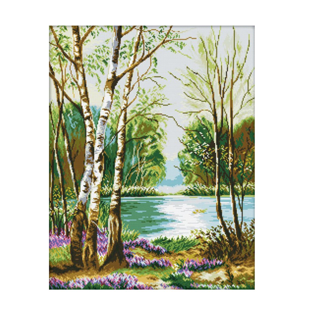 Large Cross Stitch DIY Needlework Cross Stitch Kit Set Embroidered Stitching