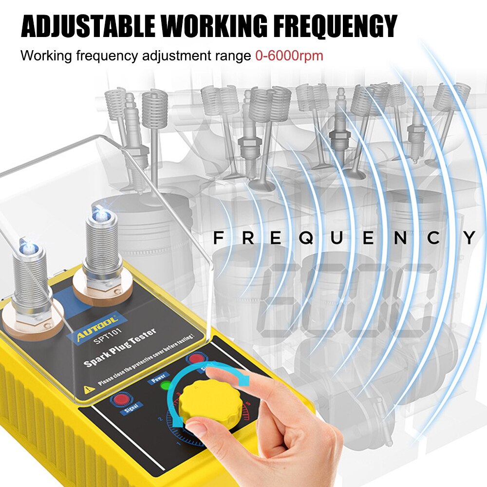 LEEPEE 2 Hole Spark Plug Analyzer Ignition Testers 220V 110V Automotive Diagnostic Tool Car Spark Plug Tester for 12V Vehicles